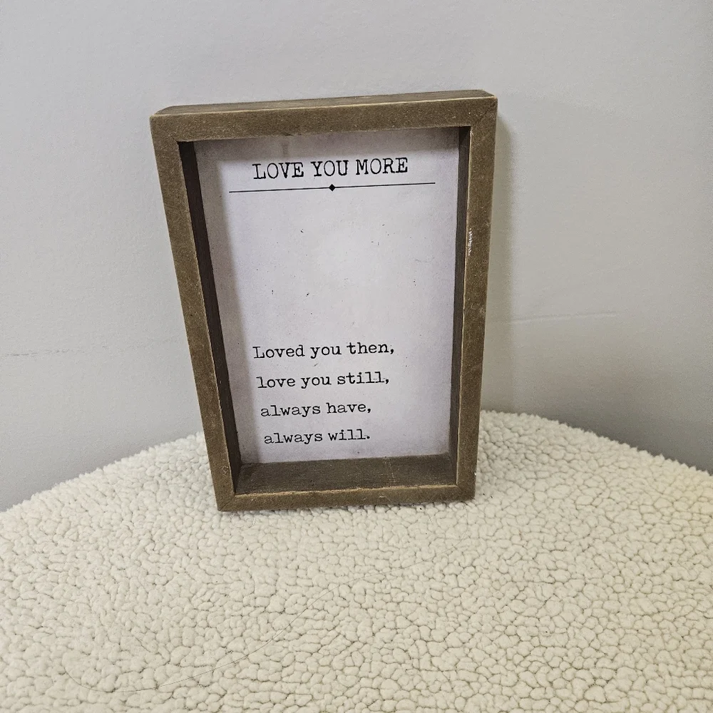 Brown Wooden Love Quote Frame